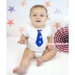 American's Birthday White Baby Jumpsuit & American Star Tie Print TH573
